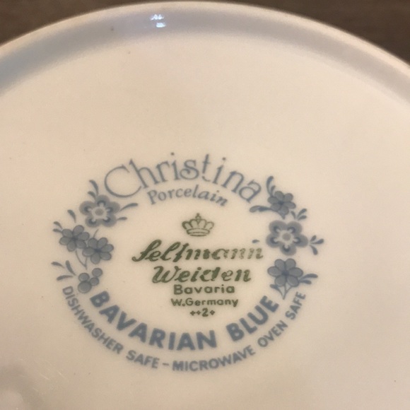Seltmann Weiden 9” serving bowl Christina Porcelain Bavarian blue GUC - Picture 4 of 5